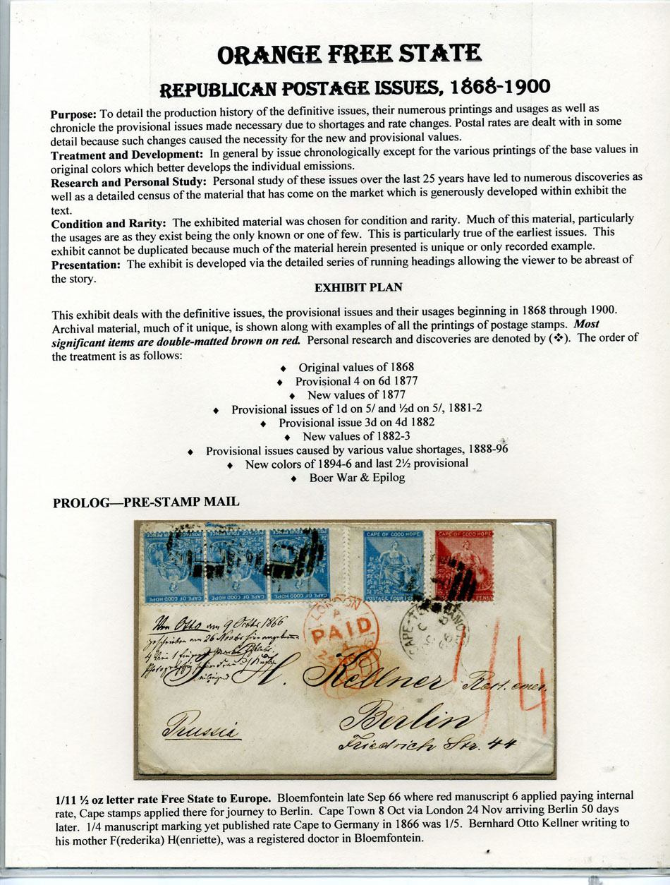 Orange Free State - Republican Postage Issues, 1868-1900