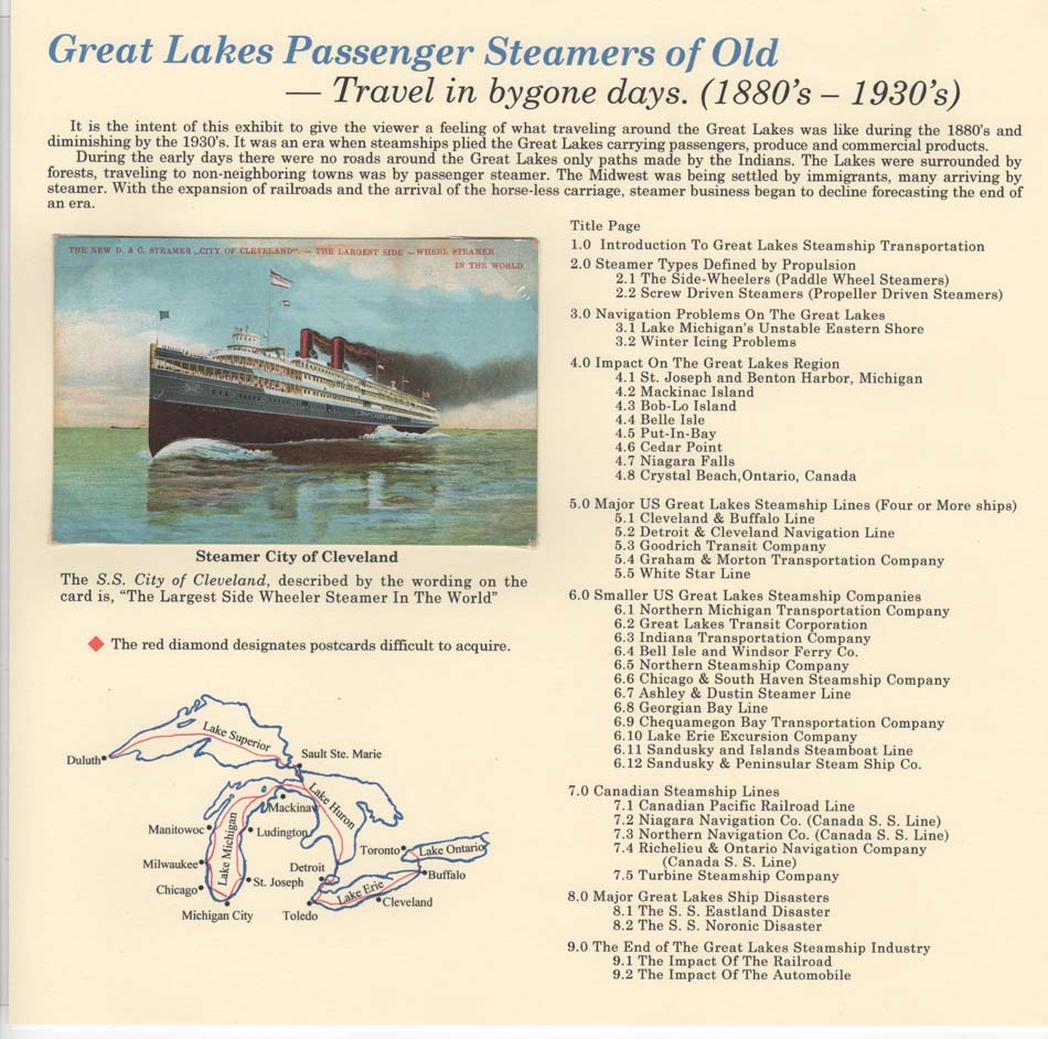 Great Lakes Passenger Steamships of Old